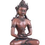 Pure Brass Meditating Buddha Statue Antique Copper Finish 13 Inch | Jaipurio